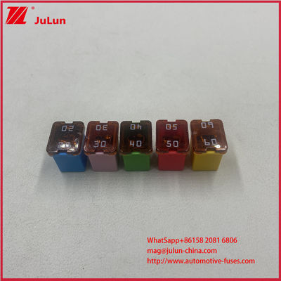 Lớp phủ bọc thép bền Cỡ nhỏ hình vuông Mini Auto Fuse cho xe hơi 20A 25A 30A 40A 50A 60A hình vuông Mini Auto Fuse xe SUV xe tải xe điện xe buýt