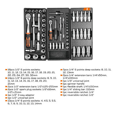Công cụ đa năng Thiết bị Bộ dụng cụ ngực Công cụ 163pcs
