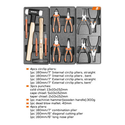 Công cụ đa năng Thiết bị Bộ dụng cụ ngực Công cụ 163pcs