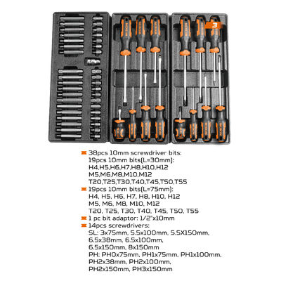 Công cụ đa năng Thiết bị Bộ dụng cụ ngực Công cụ 163pcs