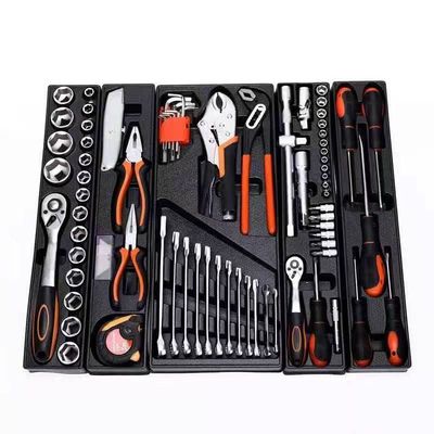 Bộ dụng cụ kết hợp hộp sắt 85 món Sửa chữa máy móc Ba lớp Gấp gọn Bộ ổ cắm cho dụng cụ