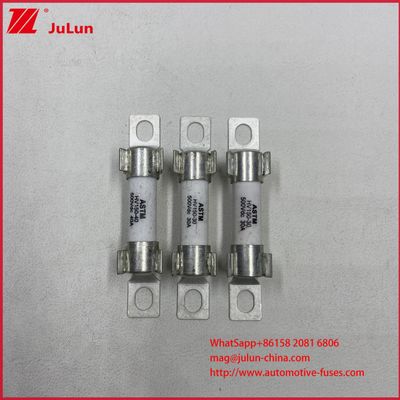 ASTM 15A 30A DC500V Bảo vệ bộ an toàn xe điện hiện tại cho HEV trong Bolt Ceramic