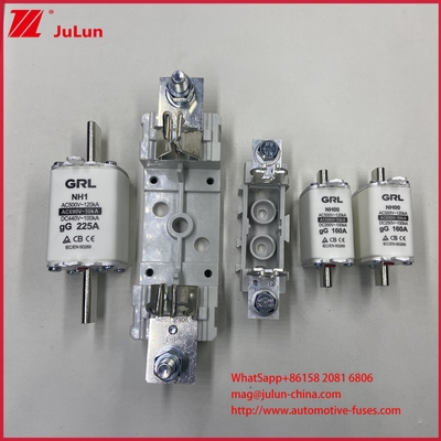 Cầu chì ống AR loại HRC nhanh AC500V 120KA Gốm Cầu chì lưỡi chảy NT00C/NT000 Chứng nhận CE 160A Phá vỡ cao/thấp