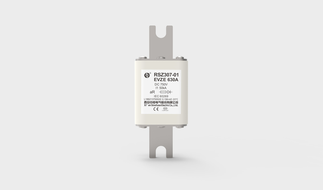 Cầu chì nhanh cho xe điện bằng sứ 630A 750VDC RSZ307-01-EVZE Hiệu suất DC tuyệt vời