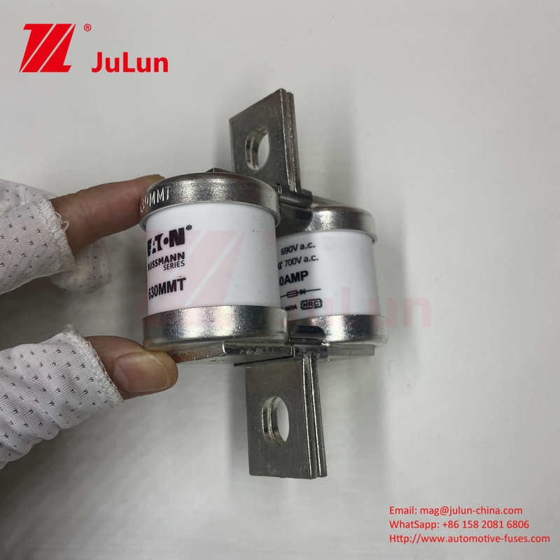 BUSSMANN 630MMT 690V Ceramic Copper Automotive Fuses M6/M8 Cài đặt 630A Electric Current Safety Fuse