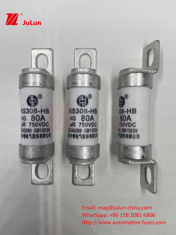 Bộ an toàn xe điện RS308 DC750V 10A 15A 20A Với khả năng chống rung tuyệt vời 63A