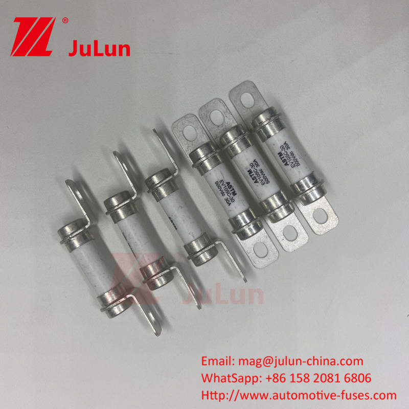 30A Xe lai 500VDC Fuse Bolt M6 DC Thiết bị ô tô và thiết bị mạch ngắn và hỗ trợ