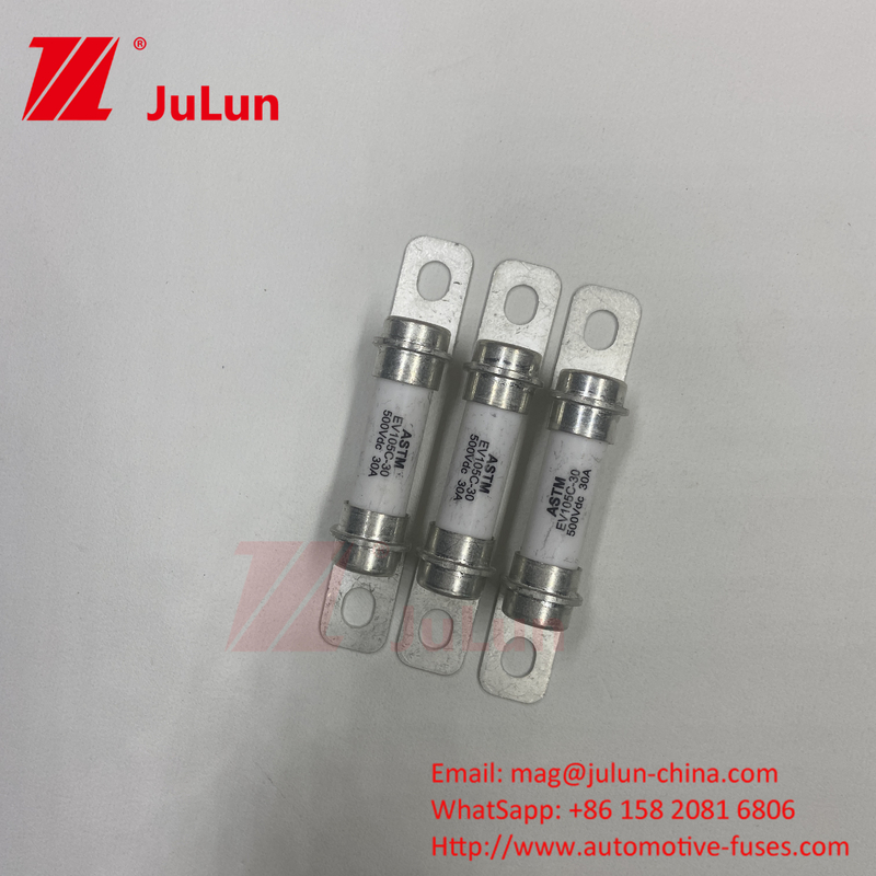 DC ống gốm High Break 15A bảo vệ an toàn Fuse xe điện 500VDC ESS30A 40A 50A xe điện