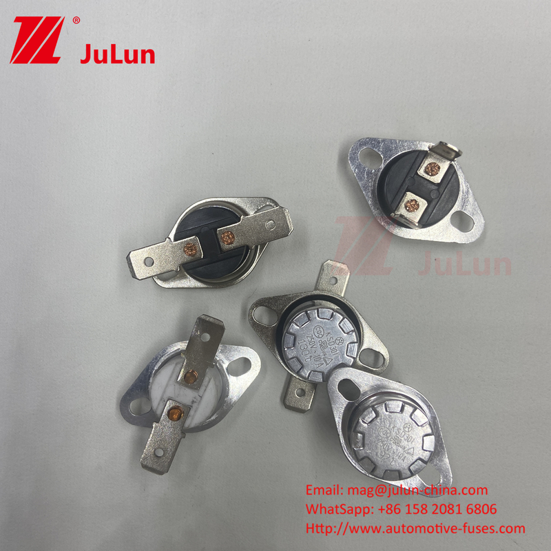 Thermistor đầu đồng KSD301 Máy nhiệt độ với độ lệch nhiệt độ ± 5 độ và chu kỳ đời ≥100000 lần