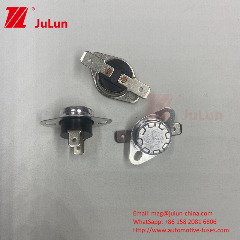 KSD301 KSD302 Nhiệt độ được kích hoạt khi tắt công tắc thiết lập lại bằng tay Loại RoHS được phê duyệt