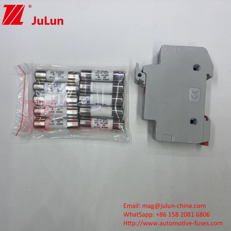 10A-63A Photovoltaic Fuse cho cài đặt mặt trời PV 32A 10X38mm 1000V DC Din Rail Fuse Holder với ánh sáng cho hệ thống mặt trời