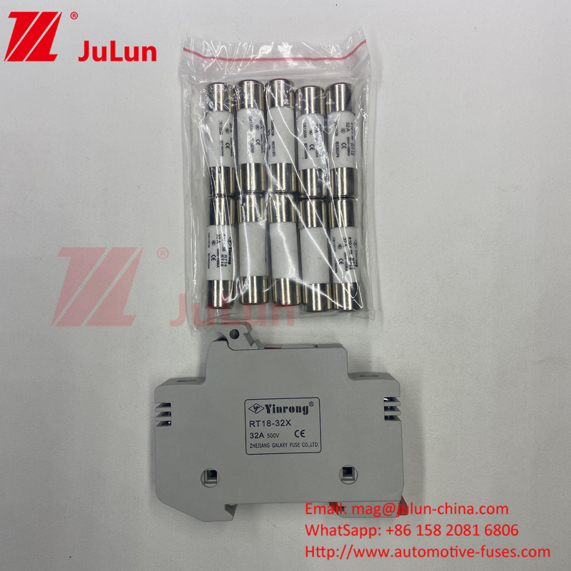 Phương tiện bảo mật năng lượng mặt trời PV / Din Rail Solar Fuse Holder cho Inverter 1500VDC 1000VDC 500VDC 10A-63A 30kA