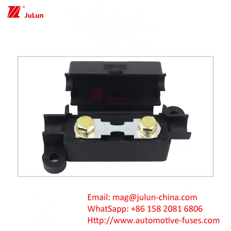 Eu UL 32V 30A-500A Đồng ô tô Fuse Holder Cúc Bolt Fuse Holder năng lượng mới High Current Fuse