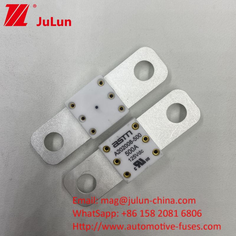 Chuyên gia A202008 300A 125VDC Bộ sạc pin ô tô hạng nặng Fuse 100A 150A 200A 250A 300A 350A 400A 500A 20KA Khả năng phá vỡ