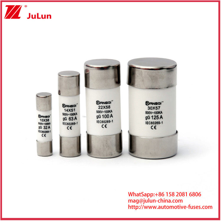 Bộ an toàn ô tô gốm 20A 1000VDC PV FUSE phá vỡ 10*38mm 14*51mm 20*65mm Capacity With Substitutional Ability 1000VDC 10A 15A 25A 30A And IEC Safety Standards