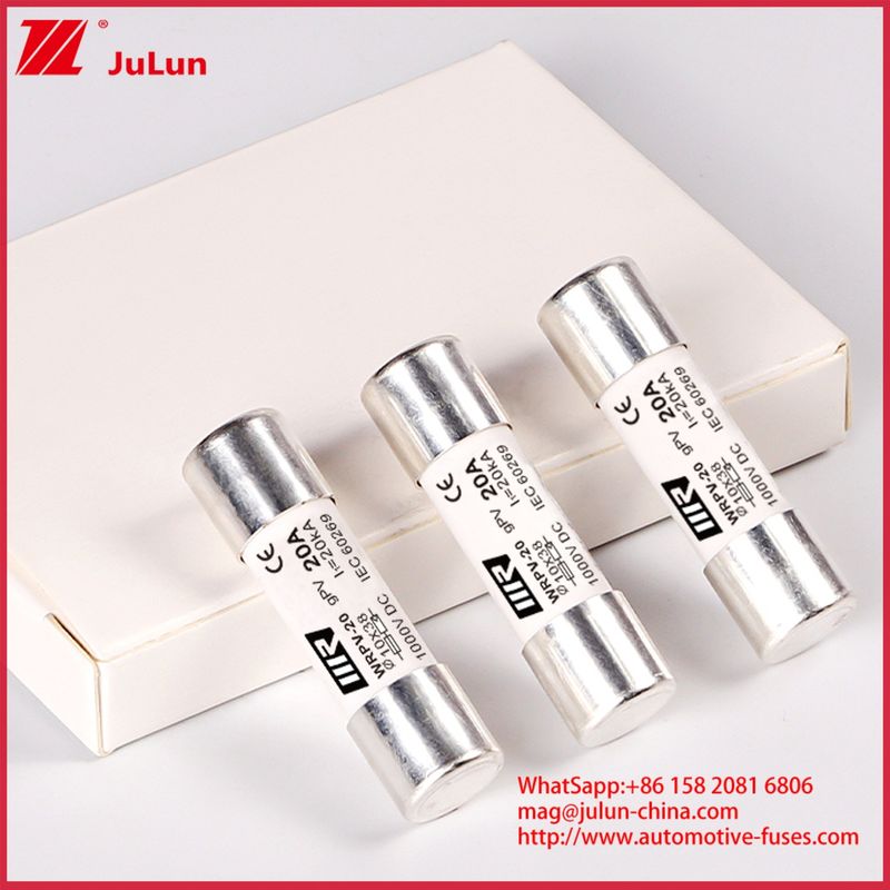 20A 1000DC 10*38 Ceramic gPV Fuses Năng lượng định số Năng lượng cao quang điện ống giữ bộ an toàn