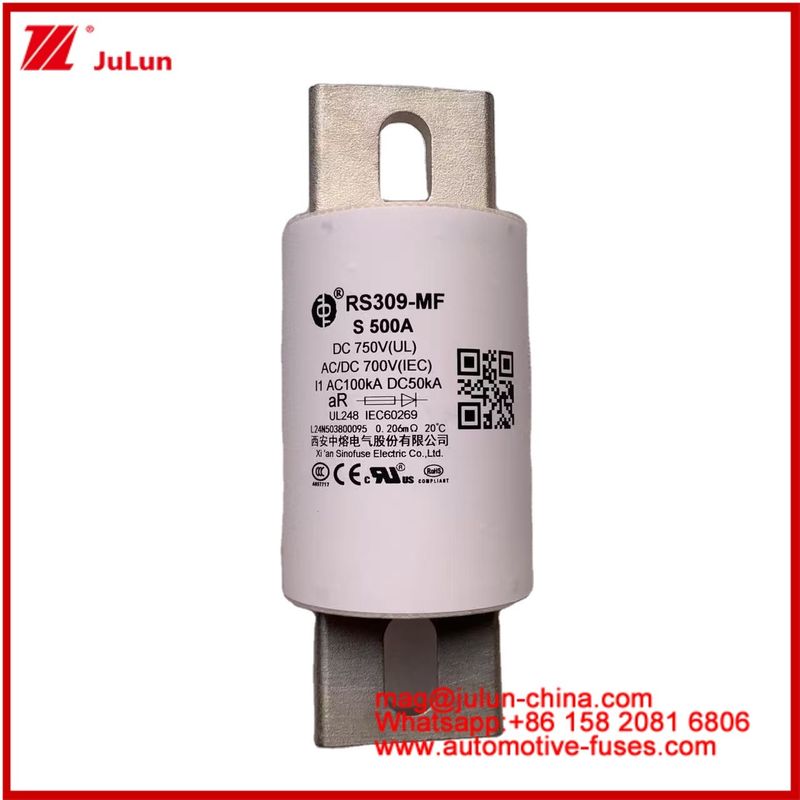 Xe điện 500A 750VDC Điện lực 800A RS309-MF S Đường ống lưu trữ năng lượng gốm và hệ thống điện Bộ sạc dây điện Thiết bị ô tô và thiết bị 50KA