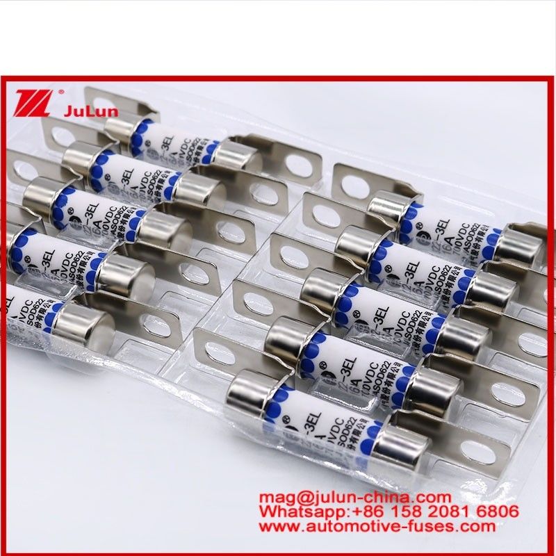 EV322-3EL 16A 700VDC Fuse ống gốm kích thước nhỏ High Breaking Hệ thống kéo xe điện Chuyển đổi năng lượng Lưu trữ năng lượng Bộ sạc trên tàu