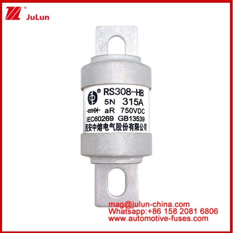 Bolted M6 5N 315A AR 750VDC-1 Cỗ xe điện Fuse Traction Caremic Tubular Power Conversion Energy Storage Onboard Charger