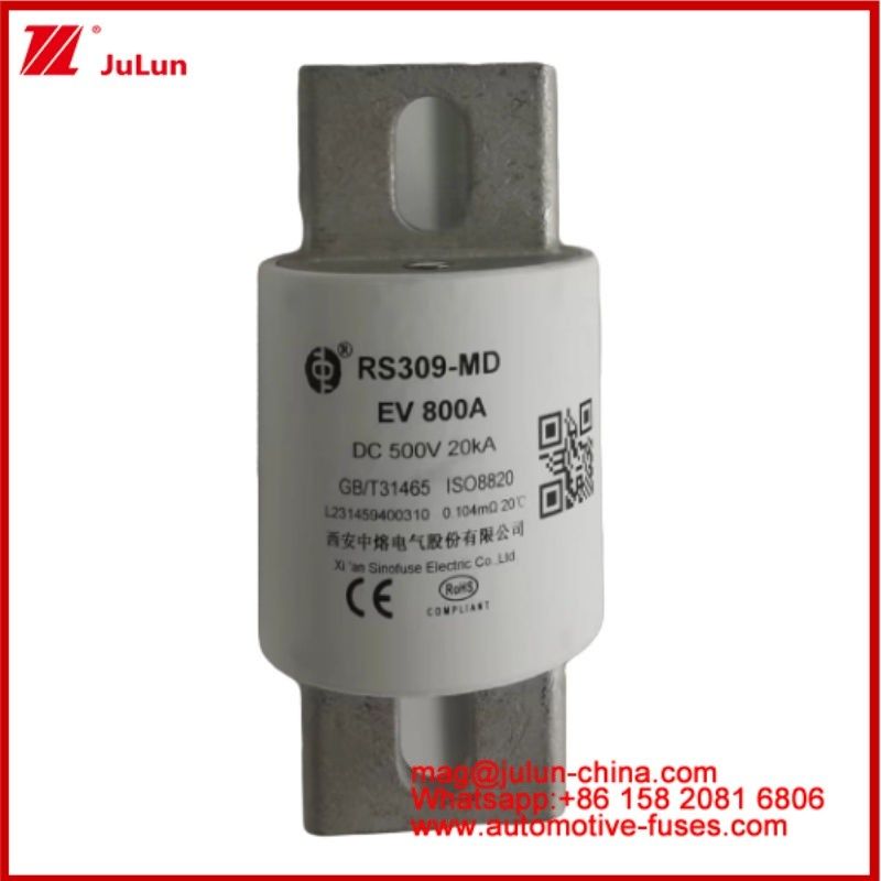 Cấu trúc kết nối đệm xe điện Vàng Caremic Tubular Car Micro Fuses RS309-MD EV 800A DC500V 20KA Cho ô tô