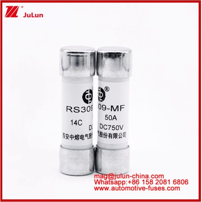 Xe ô tô Bolt Stud-mount Caremic Round Tube FUSE RS309-MF 50A DC750V DC cho EV / HEV