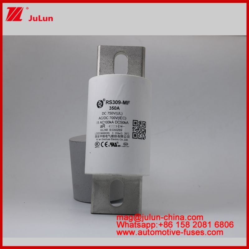 RS309-MF 350A Xe hơi Bolt Stud-mount Ceramic Tubular FUSE DC700AV DC Được thiết kế đặc biệt để bảo vệ EV / HEV