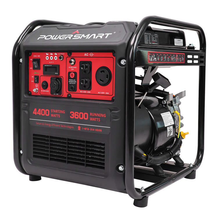 Máy phát điện di động InvertorB tại nhà, Mỹ, có hàng, Powersmart 4400w, điện di động ngoài trời, khung mở, máy phát điện xăng cho cắm trại, InvertorB di động tại nhà