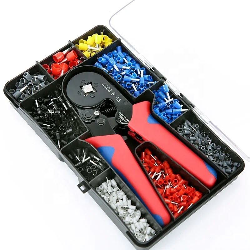 tiện lợi linh hoạt Mini dây thép Ferrule ống đầu cuối Crimping Plier Kit 1200pcs gia đình điện cách nhiệt