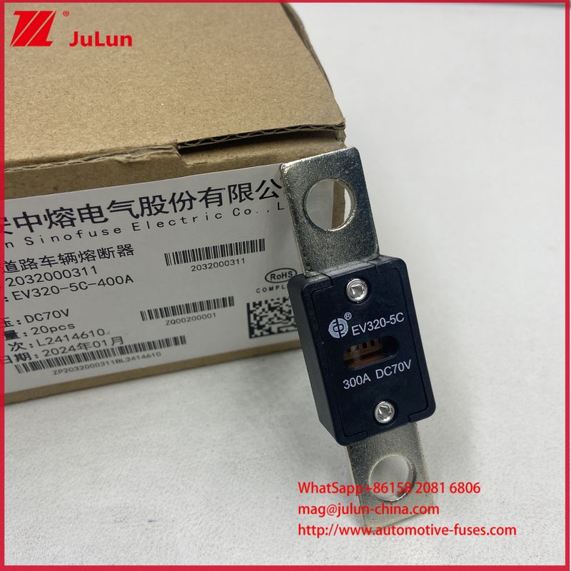Cầu chì EV320-5C 5X 300A 125A DC70V cho Xe điện Dùng trong Ứng dụng và Giải pháp Điện ở Khu vực Bán hàng Châu Âu