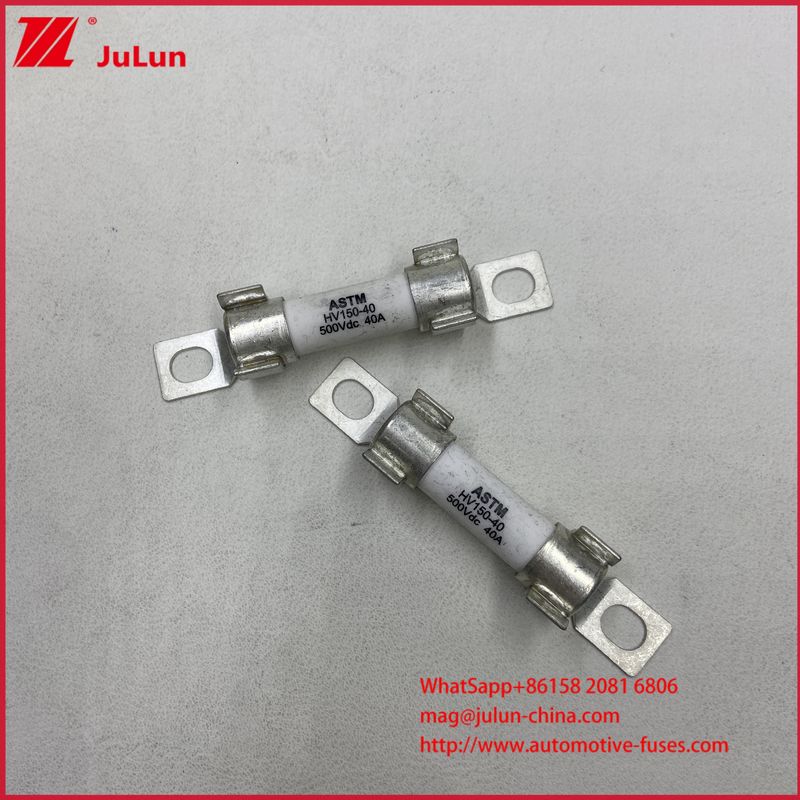 ASTM HV150 Vận động điện Fuse 30A 10A DC500V 20KA Thiết lập Bolt hình trụ bằng gốm có khả năng phá vỡ mạnh