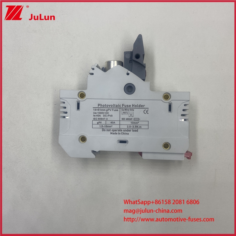 14 * 51mm gPV 1000VDC 50A FUSE Đằng bền PV Photovoltaic Fuse Holders Disconnectors cho các ứng dụng và tấm pin mặt trời