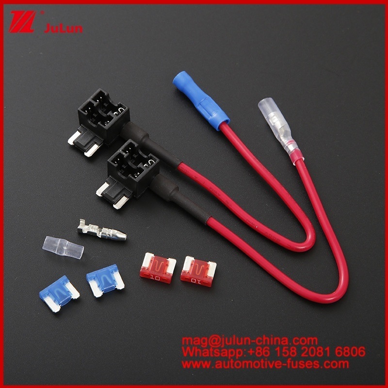ATS / Low Profile Mini/Micro2/Micro3 Fuse Holder Mini Low Profile Add-a-Circuit Fuse Tap Bullet Connector Adapter Micro Inline Fuse Holder
