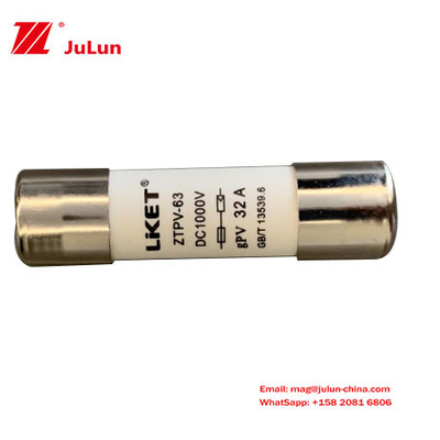 TUV Photovoltaic Fuse Năng lượng định số CE 10A 1000VDC cho Photovoltaic Bus Box