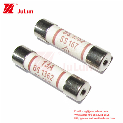 Năng lượng BS1362 B6 * 25mm Chất bảo hiểm xe gốm cho dòng điện 3A 5A 7A 10A 13A 20A