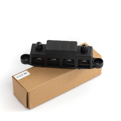 12V 250A 4 Post Busbar Bus Bar Power Distribution Block W / Cover 5/16 