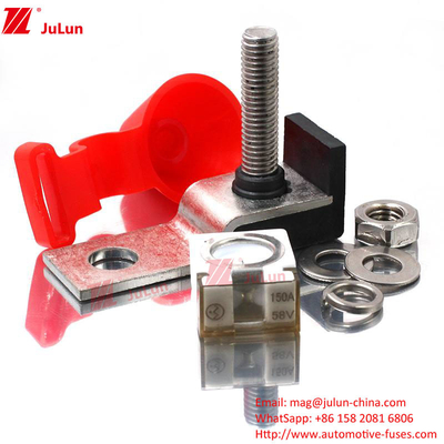 Thiết bị đầu cuối 2 vị trí 60A-300A Giá đỡ cầu chì Đơn Stud M8 Cầu chì pin định mức nhỏ gọn