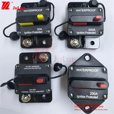 300A RV bộ ngắt mạch 48V Motor Fuse Inverter Marine Overload Protector Reset Bộ ngắt mạch