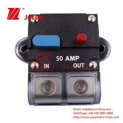 Chất lượng tốt sửa đổi âm thanh xe hơi 120A 48VDC có thể ngắt mạch kép High Current Overload Protector 100A có thể Resto