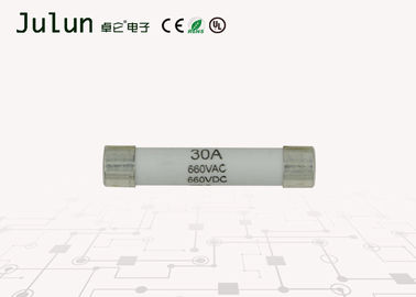Nắp hình trụ Cầu chì cao áp 30Ma Ngắt nhanh Cầu chì thổi nhanh 660v Ac / 660v Dc 6x30mm