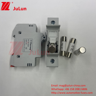 Din Hướng dẫn Fuse Holder DIN Đường sắt Mặt trời Fuse Holder Mặt trời DC 1000V PV Fuses 6A 10A 15A 20A 25A 30A cao V
