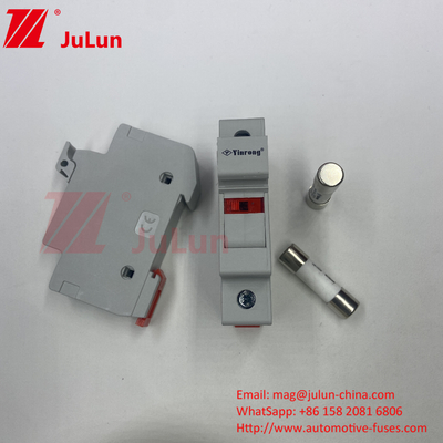 1000VDC 15A Solar PV Fuse Holder With Fuse Fuses mặt trời PV 6A 10A 15A 20A 25A 30A Điện áp cao cho hệ thống mặt trời
