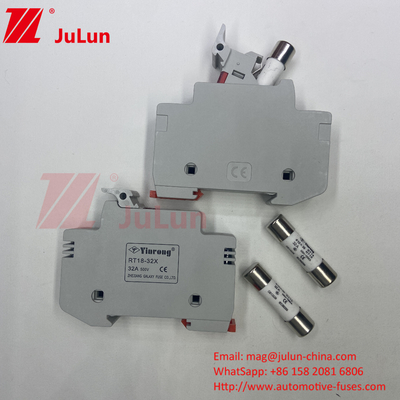 30kA DC Đánh giá năng lượng mặt trời Fuse cho Photovoltaic BusS 1000V Fuse Base Suit 10 * 38 Fuse Core Inner Core