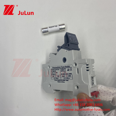 Năng lượng mặt trời PV Mersen Fuse 10a 1000v Blow nhanh 32a 1000vdc 22*58mm DC1000V Fuse Din Rail Fuse Carrier Holder