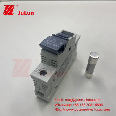 Máy giữ bộ an toàn 30A 63A 500V 10x38 RT18-32 Máy giữ bộ an toàn hình trụ 10A 1000DC Bộ an toàn năng lượng mặt trời PV Để bảo vệ quang điện
