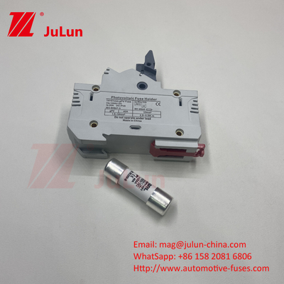 Photovoltaic Inverter Photovoltaic Fuse với thân gốm DIN Mount Dc Fuse 250a 10x85 1500Vdc PV Fuse Holder 15