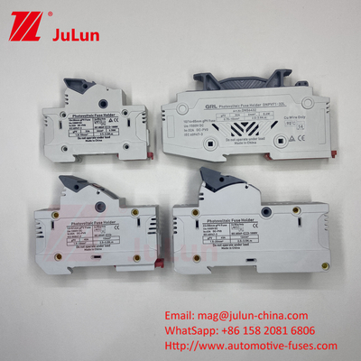 SeanRo Solar PV Din Rail Fuse Holder cho Fuse Link 10 * 38mm 1000V 15amp DC Fuse 25A