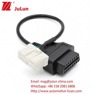 Cáp chuyển đổi chẩn đoán dây chuyền dây chuyền xe hơi 12 chân cho Tesla Model S / X OBD2