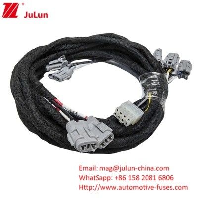 Ống chống nước Đèn đèn pha ô tô LED Adapter dây cắm H1 9005/9006 Phụ nữ sang nam PVC cách nhiệt Đèn chùm