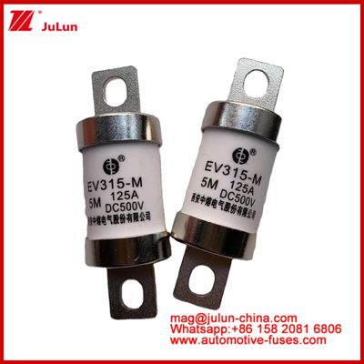 EV315-M 5M 125A HS 500VDC Xe tải Lượng xe điện ống nặng Fuse đồng liên tục với sử dụng loại EV
