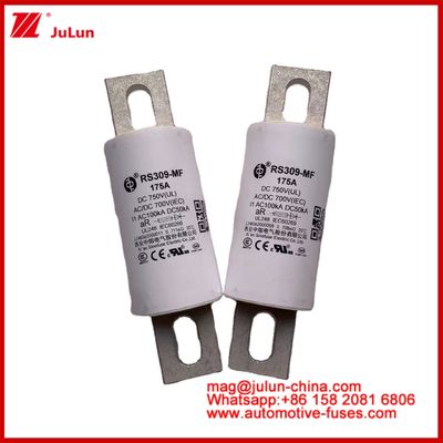 RS309-MF 175A 750VDC UL Tubular Ceramic Fuse AR 750VDC/700AC IEC 20KA GB 5-800A cho xe điện và hệ thống điện
